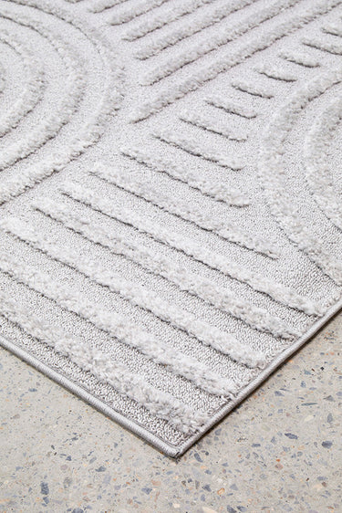 Mari Dior Grey Arch Pattern Rectangle Rug